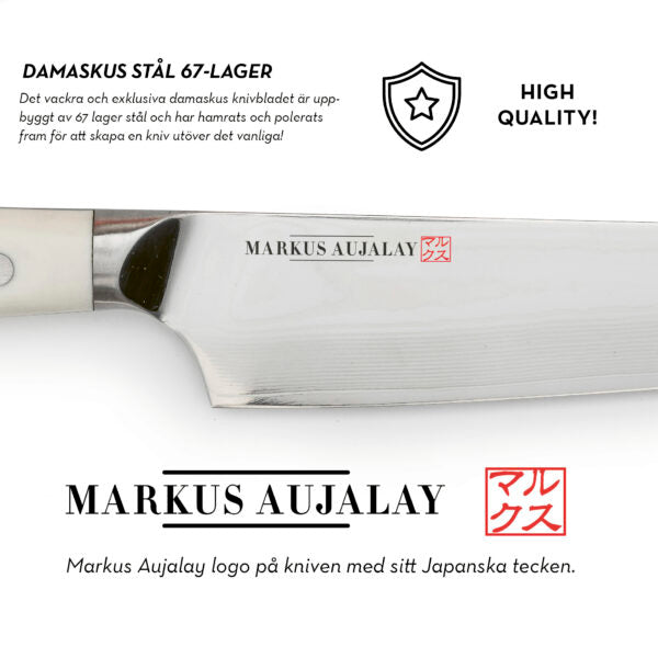 Kockkniv Markus Aujalay Damaskus 32cm