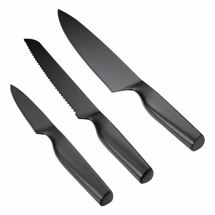 Black knivset 3 delar Svart