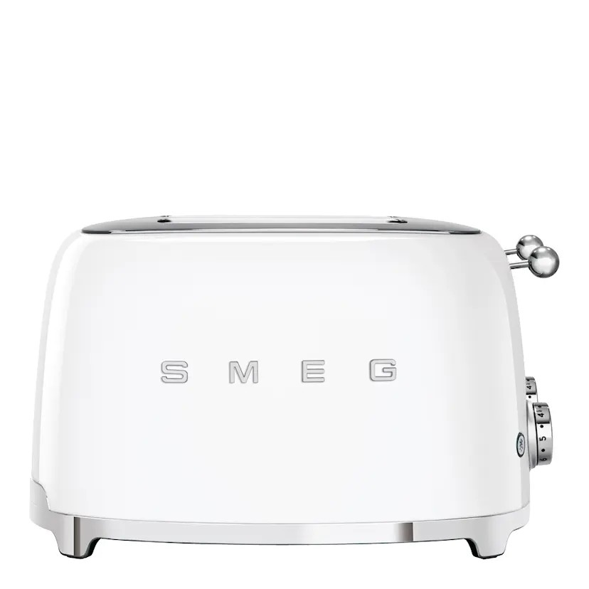 Smeg Brödrost 4 skivor kvadrat TSF03 Vit